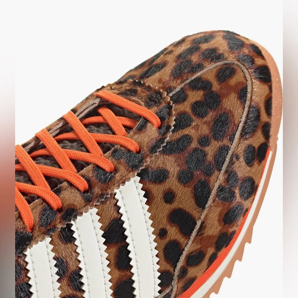 adidas SL 72 OG Leopard Print Impact Orange Sneaker New NWT - Picture 8 of 16